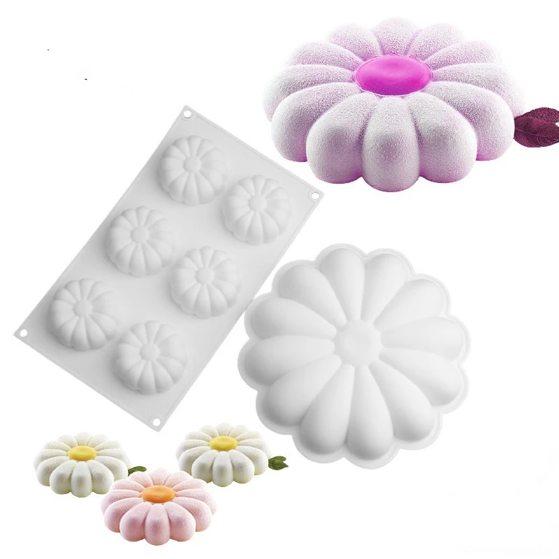 6 Holes Sunflower Cake Mould Silikonform Moule Daisy Flower Silicone Mold For Baking Fondant Dresser Bread Mousse
6 Holes Sunflower Cake Mould Silikonform Moule Daisy Flower Silicone Mold For Baking Fondant Dresser Bread Mousse
