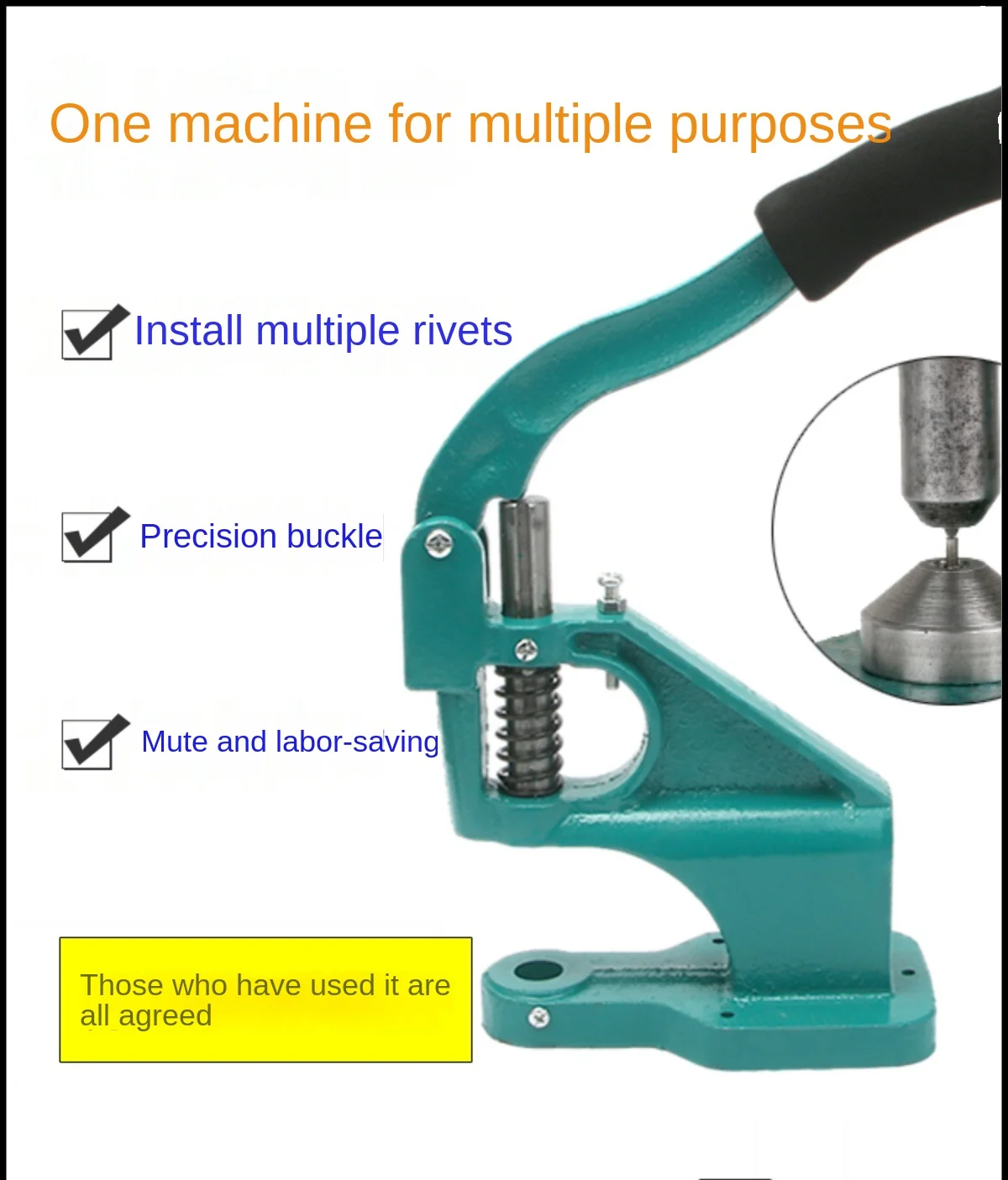 Hand Press Dotter Riveting Machine Air Hole Eyelet Fastening Machine Four-in-One Button Handmade X Display Rack Spraying 
Hand Press Dotter Riveting Machine Air Hole Eyelet Fastening Machine Four-in-One Button Handmade X Display Rack Spraying