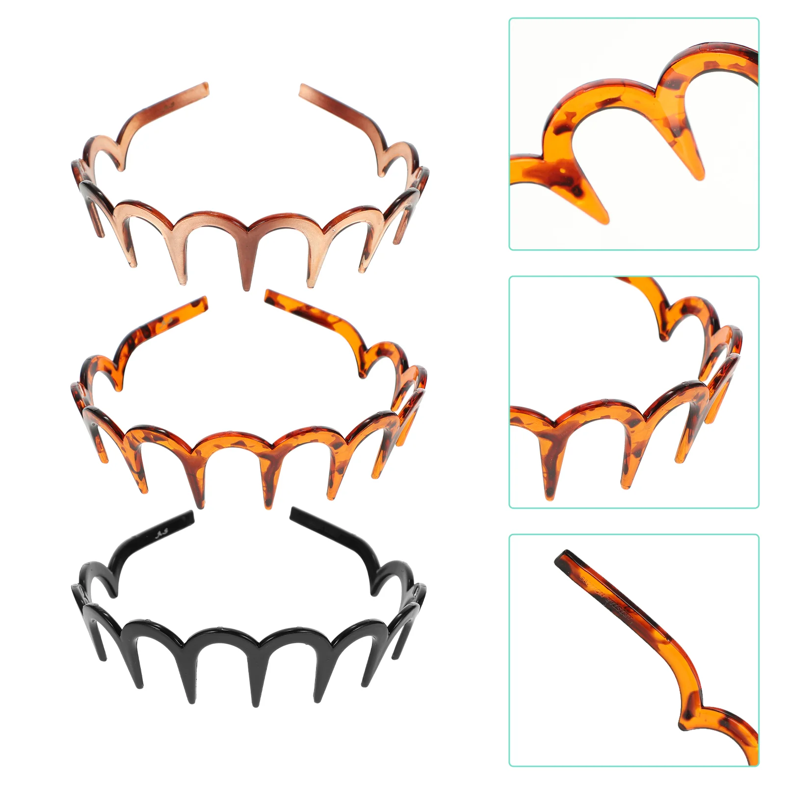 Sport Headband Toothed Hair Comb U-shaped Bands Black Wavy Resin Plastic Men Women
Sport Headband Toothed Hair Comb U-shaped Bands Black Wavy Resin Plastic Men Women
