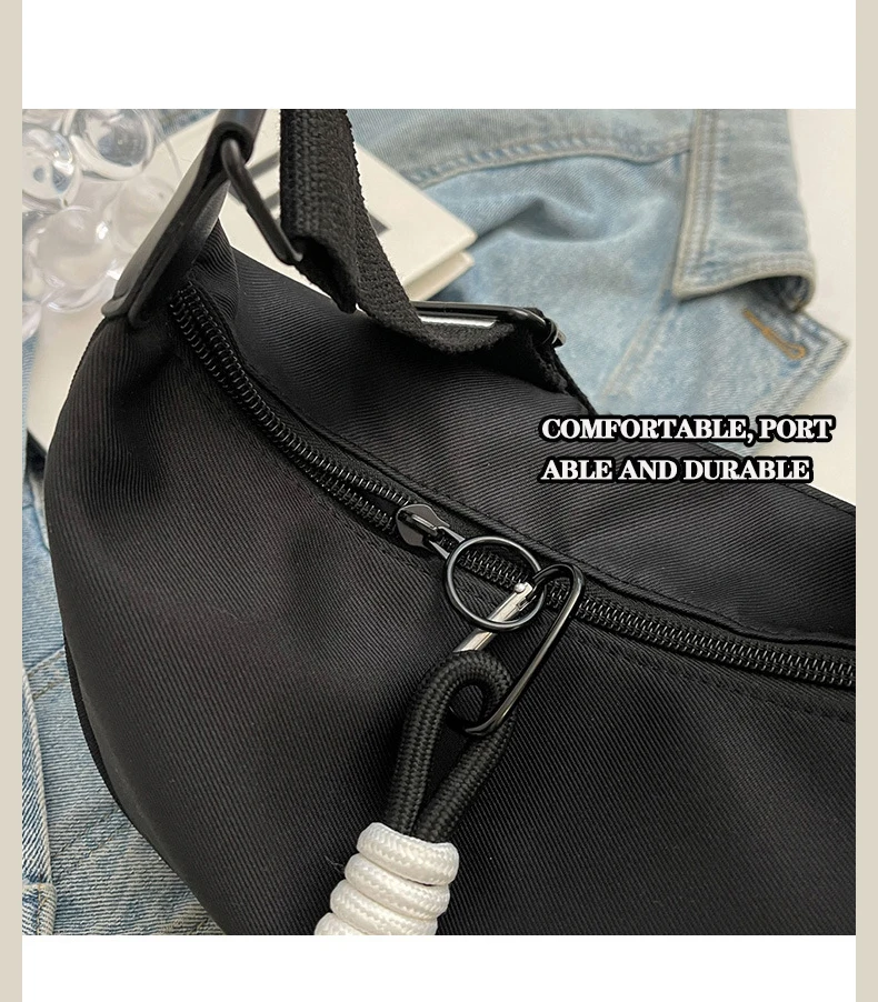 Nylon Hobos Crossbody Bags Solid Casual Zipper Women's Bags 2024 Fashion High Capacity Solid Color Single Shoulder Totes Bag Nylon Hobos Crossbody Bags Solid Casual Zipper Women's Bags 2024 Fashion High Capacity Solid Color Single Shoulder Totes Bag