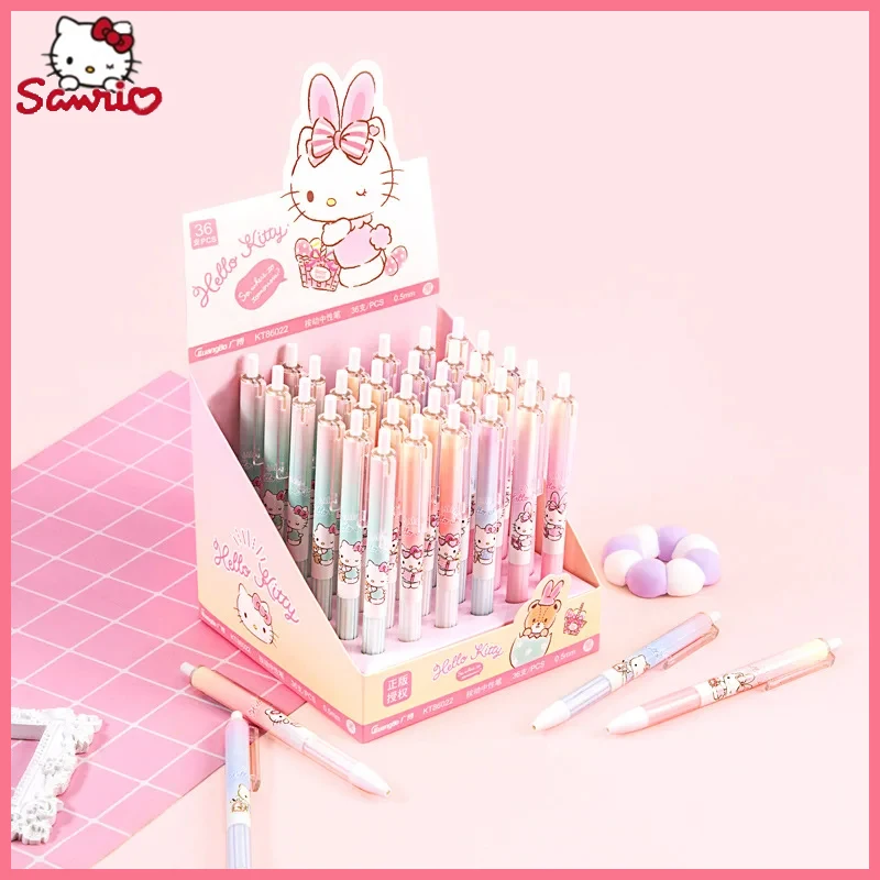 

Hellokitty Melody Series Cartoon Cute Touch Gel Pen High Appearance Level Writing Pen 0.5mm Black Student Stationery Wholesale