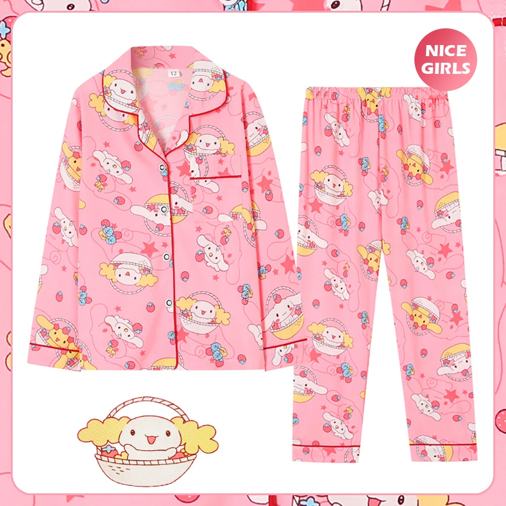 Korea Cinnamoroll Girls Spring Autumn Pajama Suit Long Sleeve Trousers Cartoon Animal Sanriod Children Pajama Wholesale
Korea Cinnamoroll Girls Spring Autumn Pajama Suit Long Sleeve Trousers Cartoon Animal Sanriod Children Pajama Wholesale
