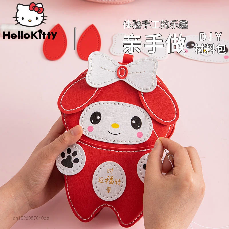 Sanrio My Melody Cartoon DIY Handmade Bag Material Messenger Bag With Thread Needle Birthday Handmade Gift Shoulder Bag
Sanrio My Melody Cartoon DIY Handmade Bag Material Messenger Bag With Thread Needle Birthday Handmade Gift Shoulder Bag