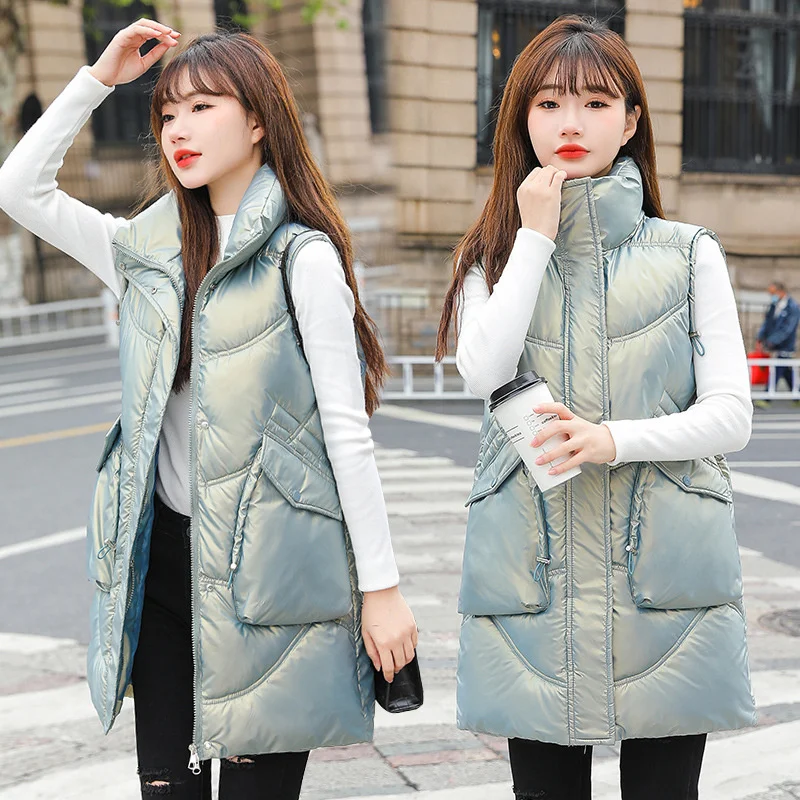2022 New Winter Jacket Women Parkas Warm Long Vest Coat Jacket Female Glossy Cotton Padded Parka Waterproof Feminina chalecos
2022 New Winter Jacket Women Parkas Warm Long Vest Coat Jacket Female Glossy Cotton Padded Parka Waterproof Feminina chalecos