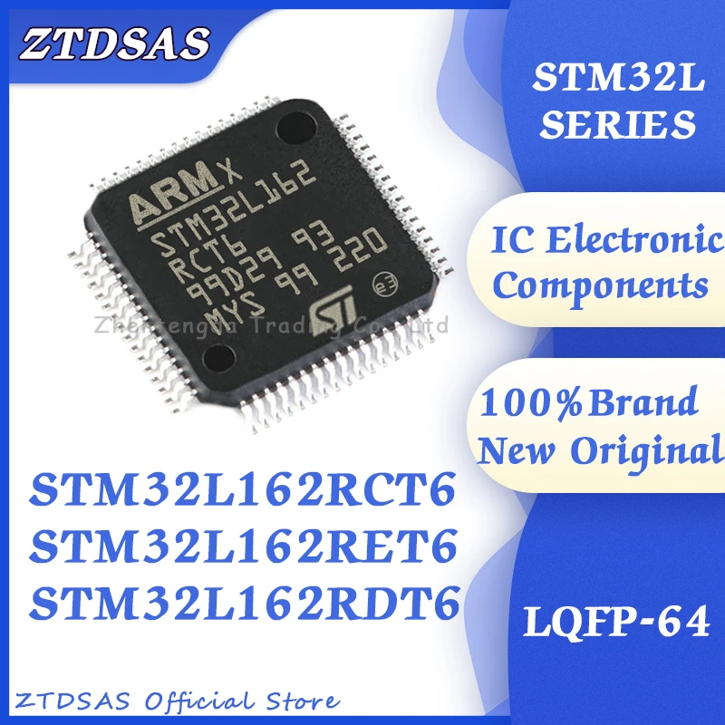 

STM32L162 STM32L162R STM32L STM32 STM32L162RCT6 STM32L162RET6 STM32L162RDT6 STM IC MCU Chip LQFP-64