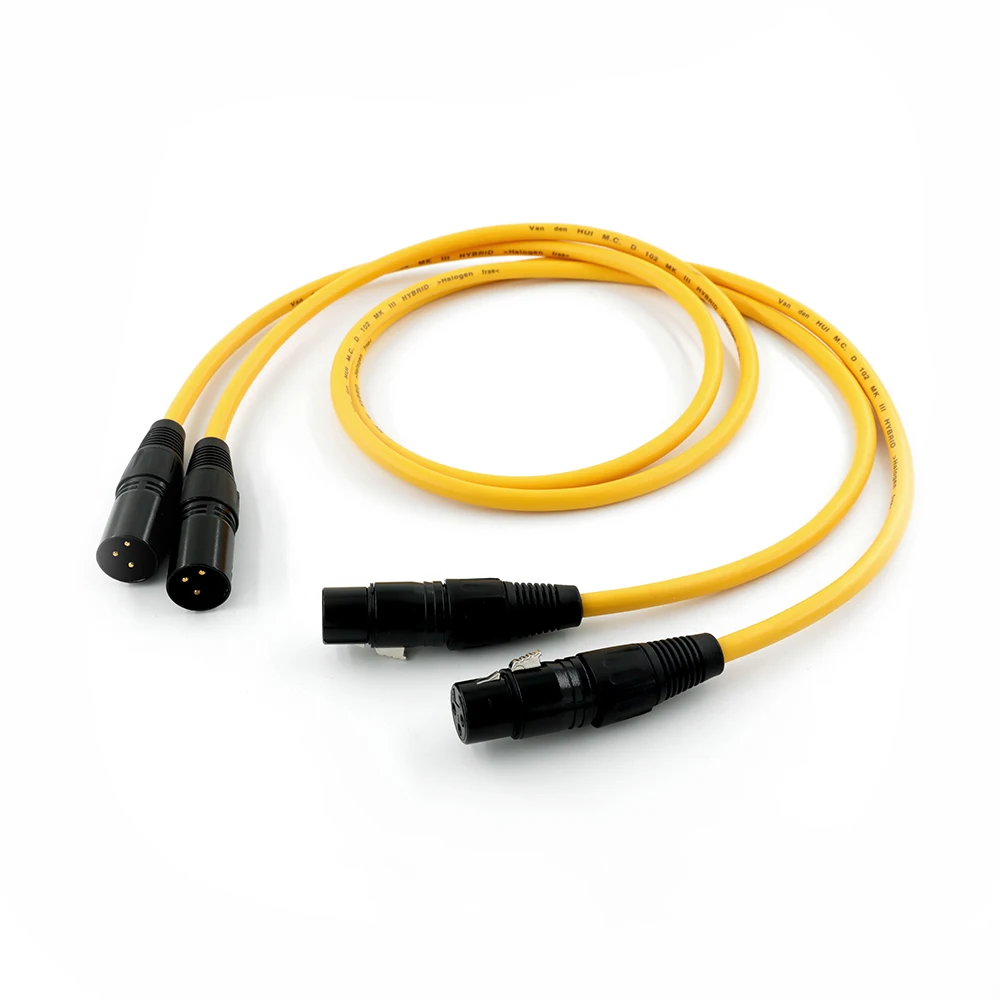 

Pair XLR Balacned Audio Cable 3pin XLR Male to Female Amplifier Interconnect Cable with VDH Van Den Hul 102 MK III Cable