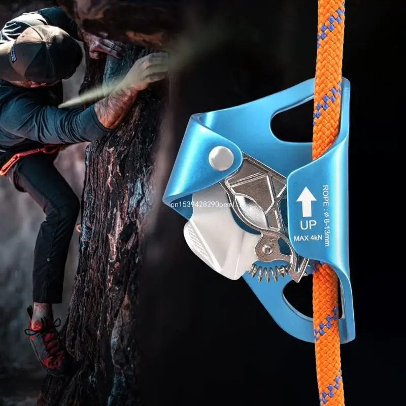 

Outdoor Rock Climbing Abdominal Chest Ascender Rope Clamp Lightweight Mountaineering Equipment Fall Protections Device