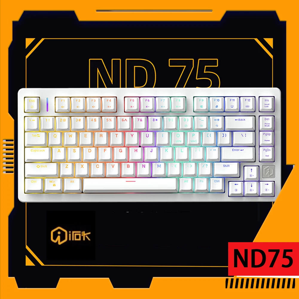 IROK ND75 Magnetic Switch Keyboard Wired RT Mode Mechanical Keyboards Gaming Keyboards Hot-Swap Customization RGB Gamer Keyboard
IROK ND75 Magnetic Switch Keyboard Wired RT Mode Mechanical Keyboards Gaming Keyboards Hot-Swap Customization RGB Gamer Keyboard
