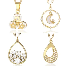 Gold Color Star Moon Sun Drop Necklace Inlaid Zircon Moonstone Pendant for Women Neck Chain Jewelry Birthday Holiday Gift 
Gold Color Star Moon Sun Drop Necklace Inlaid Zircon Moonstone Pendant for Women Neck Chain Jewelry Birthday Holiday Gift