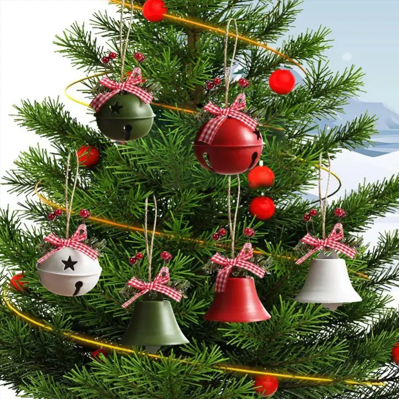 Christmas Bell Metal Jingle ChristmasTree Pendant Snowflake Hemp Rope Berry Pendant Ornament Supplies Kerst Christmas Decoration
Christmas Bell Metal Jingle ChristmasTree Pendant Snowflake Hemp Rope Berry Pendant Ornament Supplies Kerst Christmas Decoration