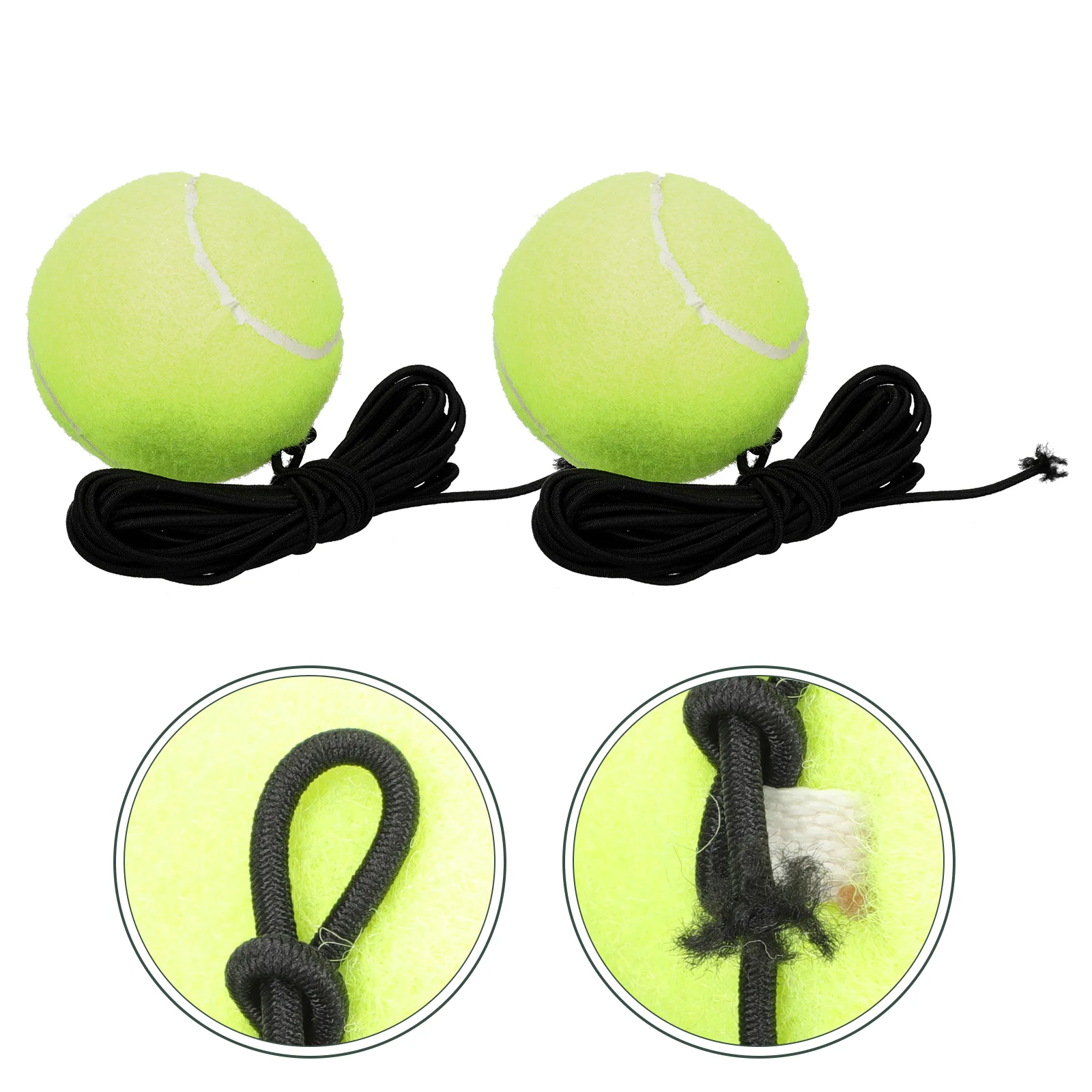 

2 шт. шерстяные теннисные тренировочные мячи для самостоятельного тенниса резиновые теннисные мячи с длинной веревкой