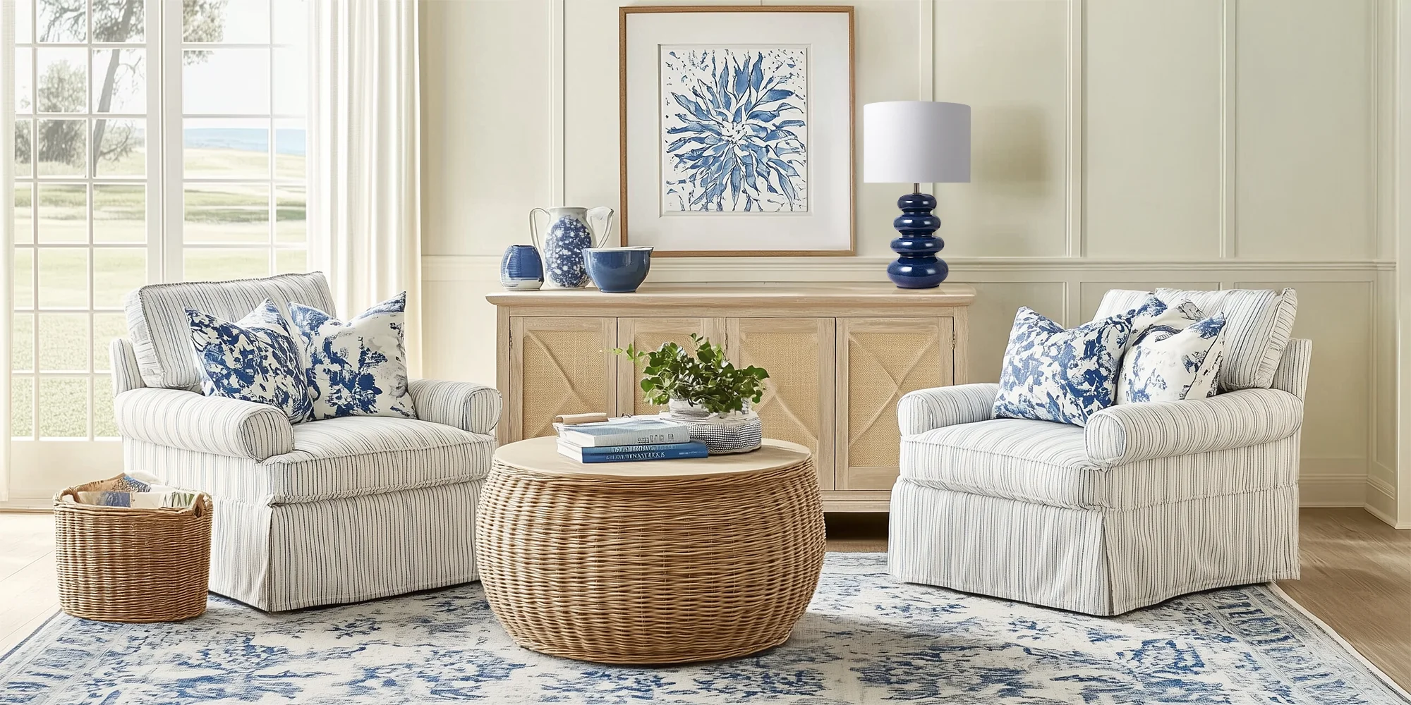 20” Navy Blue Ceramic Table Lamp with White Shade, Handmade Small Pottery Lamp for Living Room, Bedroom, Bedside Table 20” Navy Blue Ceramic Table Lamp with White Shade, Handmade Small Pottery Lamp for Living Room, Bedroom, Bedside Table