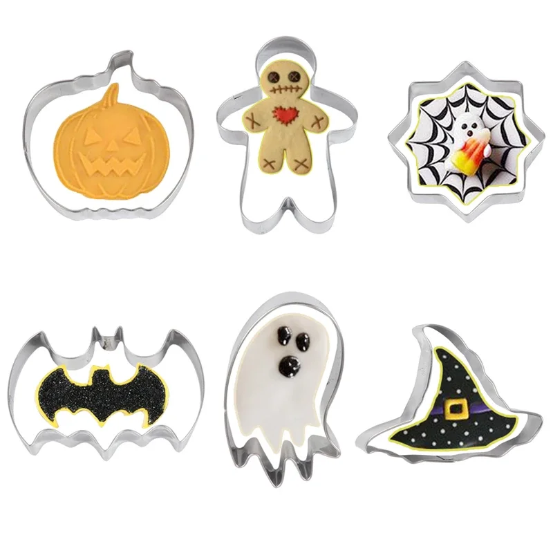 6Pcs/set Halloween Metal Cookie Cutters Cartoon Pressable Biscuit Mold Cookie Stamp Kitchen Baking Mould Pastry Bakeware Tool
6Pcs/set Halloween Metal Cookie Cutters Cartoon Pressable Biscuit Mold Cookie Stamp Kitchen Baking Mould Pastry Bakeware Tool