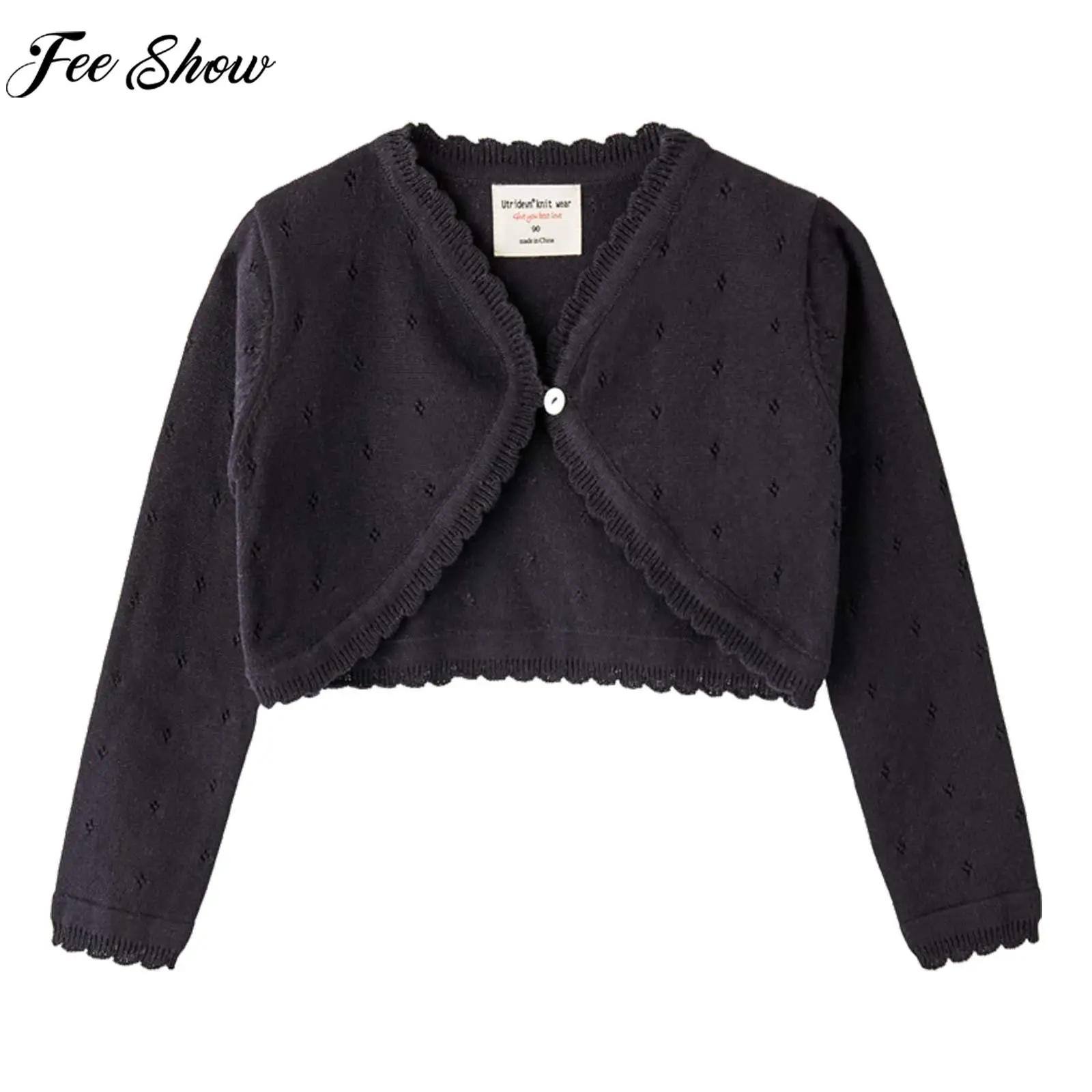 Kids Girls Solid Knit Cardigan Party Dress Coat Long Sleeve One-Button Hollow Out Outerwear for Daily Wear Spring Autumn Costume
Kids Girls Solid Knit Cardigan Party Dress Coat Long Sleeve One-Button Hollow Out Outerwear for Daily Wear Spring Autumn Costume