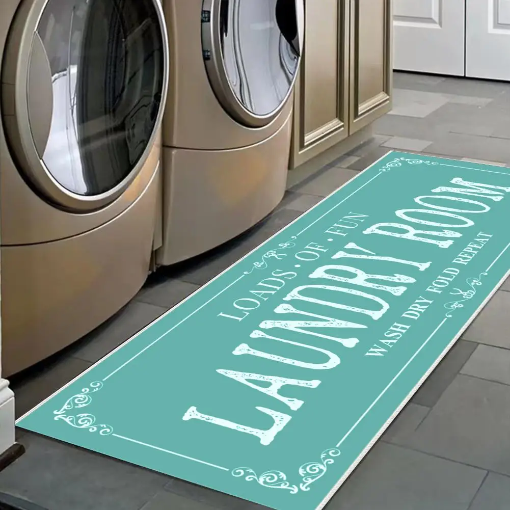 

Laundry Room Rug Mat Ultra-thick Super Soft Laundry Room Rug Runner with Non-slip Backing Water Absorption Mat for Stylish Room