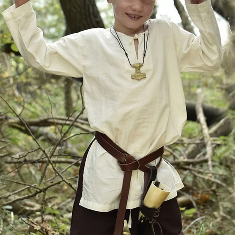 Medieval Linen Long Shirt Archer Costume Tops Child Boys Tunic Halloween Undershirt Outfit For Kids
Medieval Linen Long Shirt Archer Costume Tops Child Boys Tunic Halloween Undershirt Outfit For Kids
