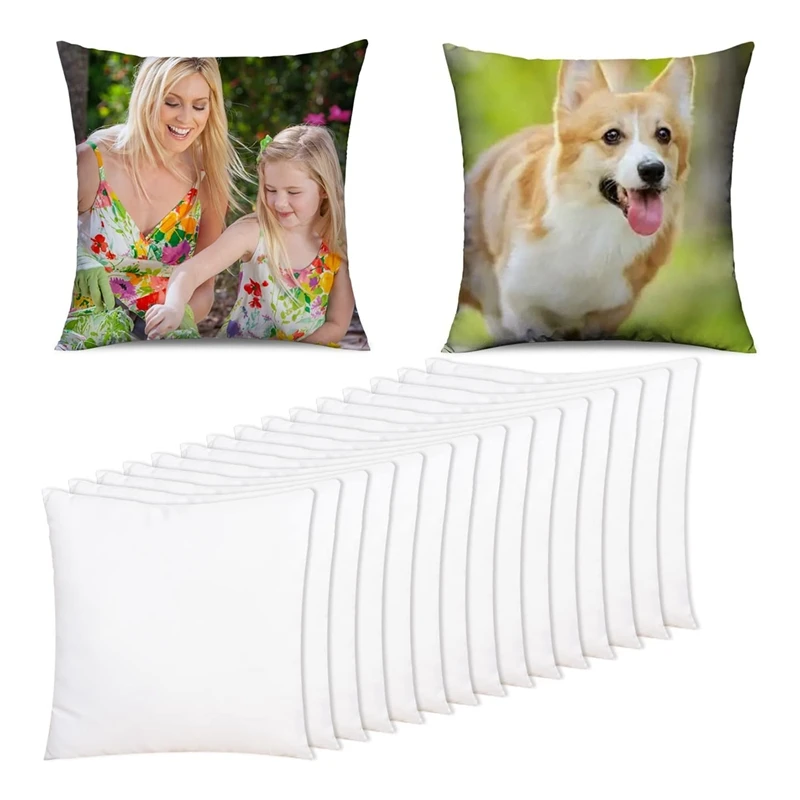 15 PCS Sublimation Blanks Pillow Cases 16X16inch White Cushion Covers Pillow Covers Heat Transfer DIY Custom Picture
15 PCS Sublimation Blanks Pillow Cases 16X16inch White Cushion Covers Pillow Covers Heat Transfer DIY Custom Picture