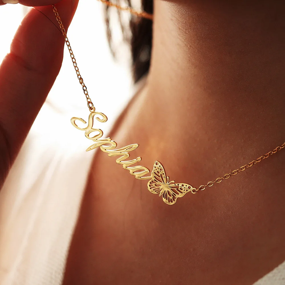 Lateefah DIY Butterfly Month Name Necklace Stainless Steel Personalized Custom English Pendant Women Gift
Lateefah DIY Butterfly Month Name Necklace Stainless Steel Personalized Custom English Pendant Women Gift