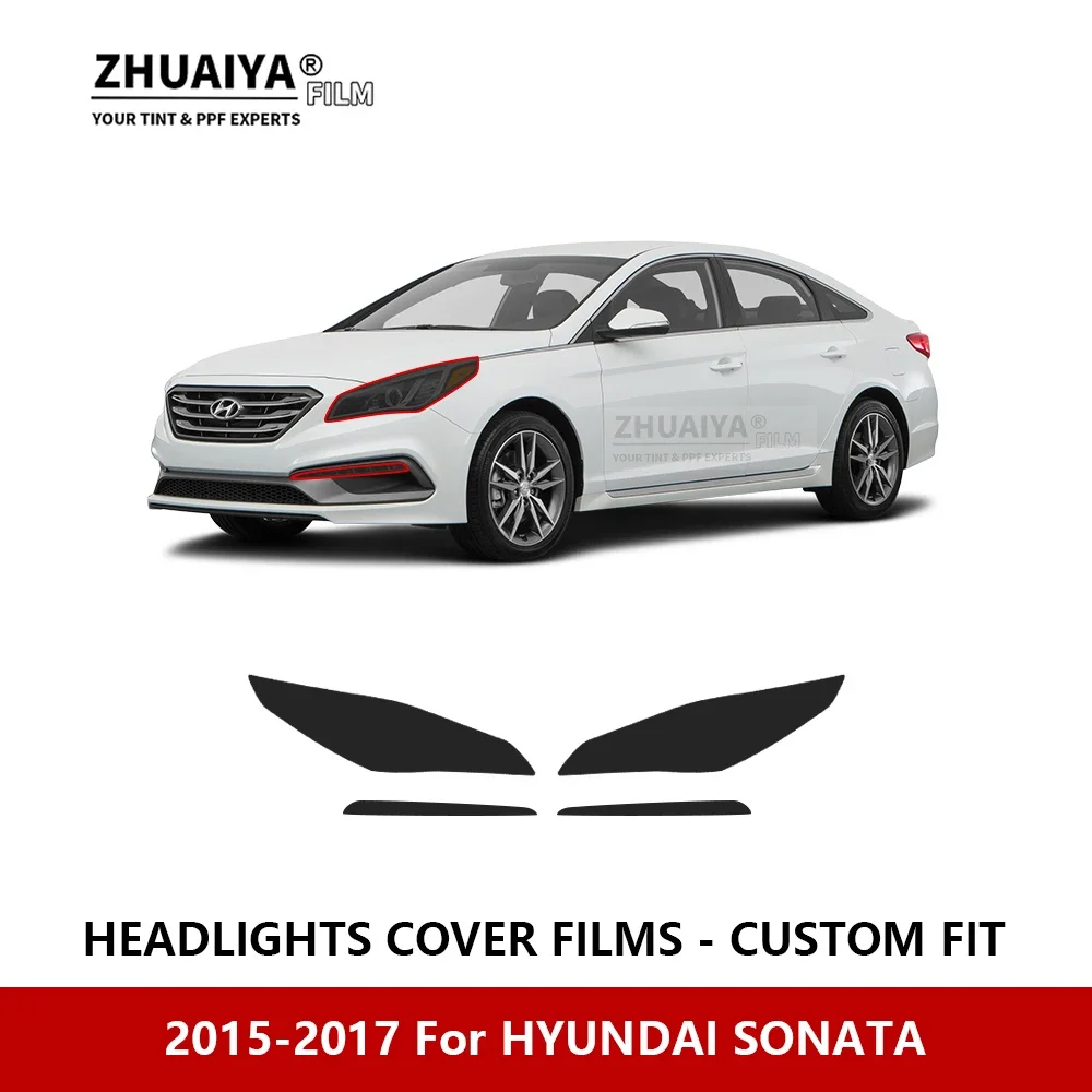 

For HYUNDAI SONATA 2015-2017 Car Exterior Headlight Anti-scratch PPF precut Protective film Repair film Car stickers Accessories