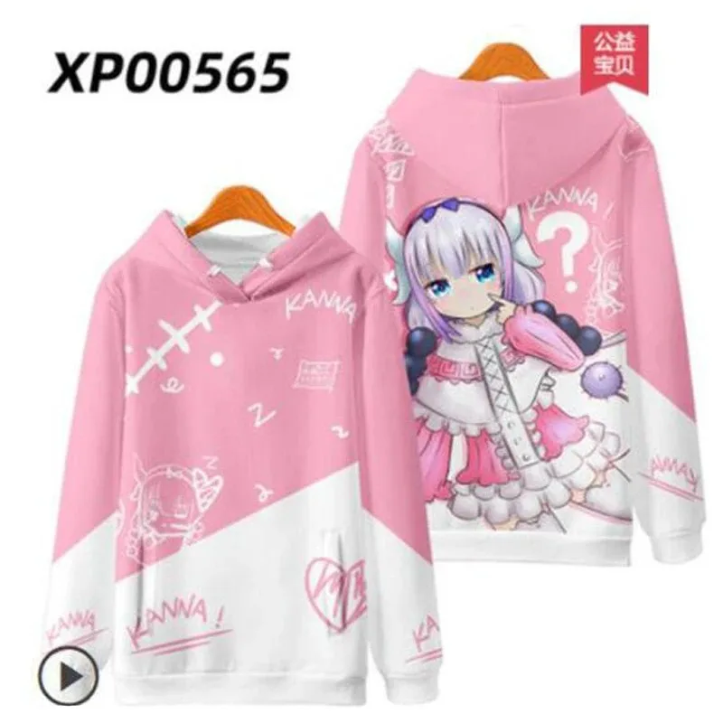 

Anime miss kobayashi dragão maid cosplay bonito hoodie moletom harajuku moletom moletom streetwear hip hop pullover com capuz