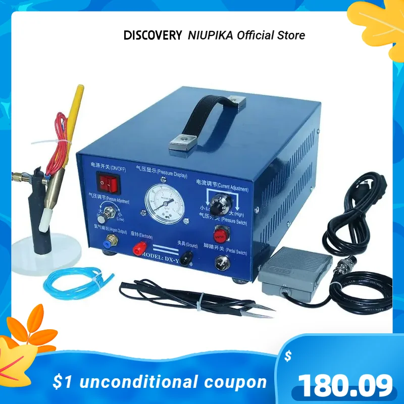 

NIUPIKA Pulse Argon Spot Welder Jewelry Welding Machine 50A 400W Gold Silver Platinum Palladium Making Tools