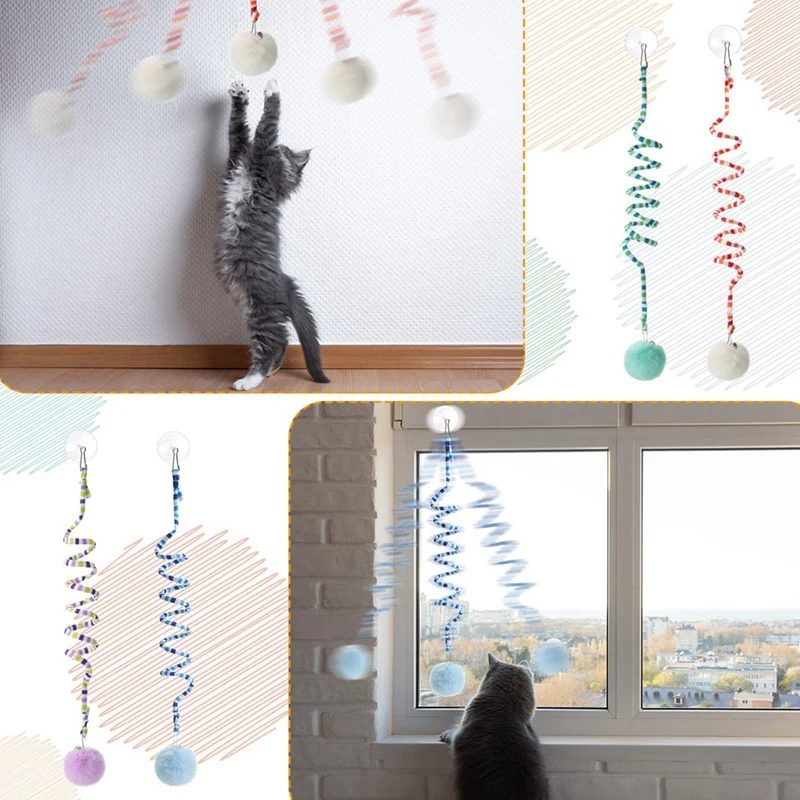 4 Pcs Gradient Cats Spring Toys Hanging Cats Toy Hanging Door Interactive Cats Toys Cats Ball Toys Easy To Use
4 Pcs Gradient Cats Spring Toys Hanging Cats Toy Hanging Door Interactive Cats Toys Cats Ball Toys Easy To Use