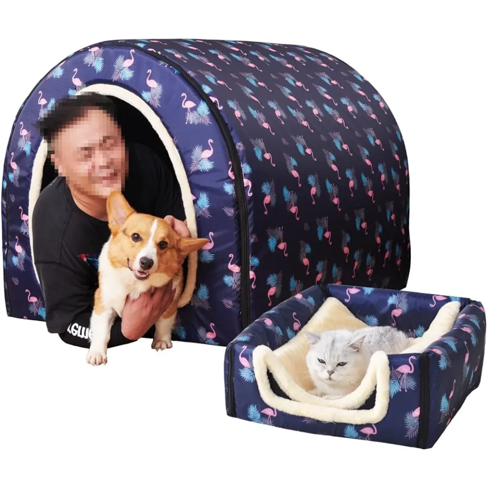 Съемная и моющаяся кровать для собак, товары для животных, домашний домик для домашних животных с пушистыми подушками, 2 способа использования
Съемная и моющаяся кровать для собак, товары для животных, домашний домик для домашних животных с пушистыми подушками, 2 способа использования