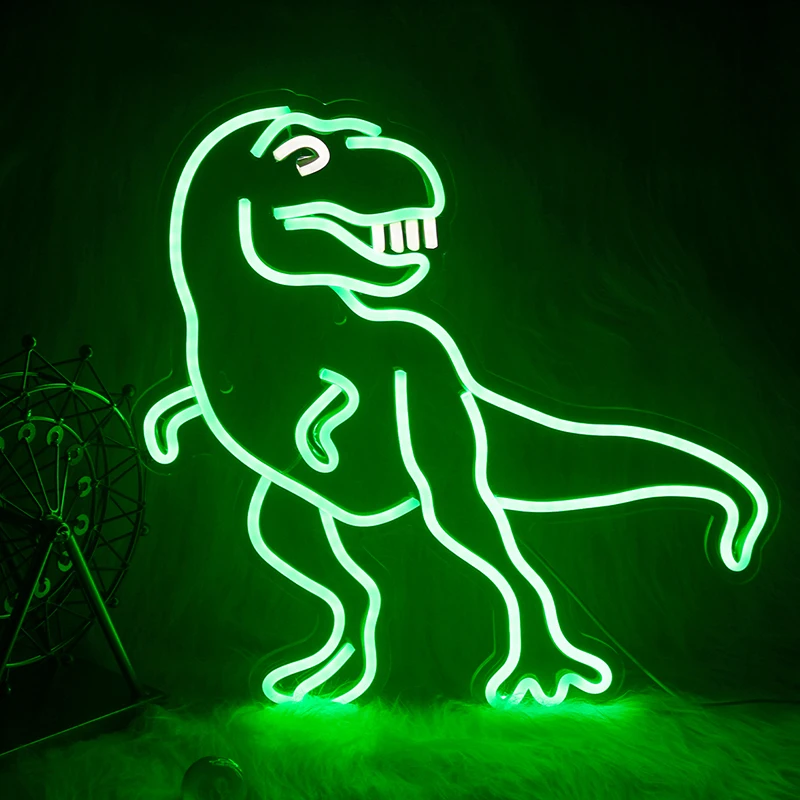

Ineonlife Funny Dinosaurs Neon Sign Tyrannosau Design LED Light USB Night Lamp Acrylic Hanging Home Kids Gamer Room Wall Decor