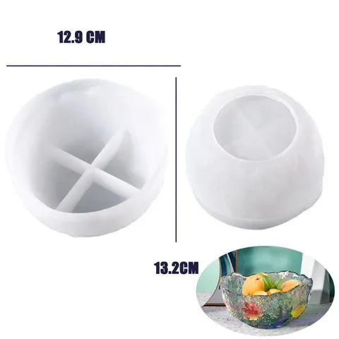 

Bowl-shaped Fruit Plate Silicone Mold UV Epoxy Organizer Dish Resin Mould DIY Craft Making Home Decoration Cement Casting Mold
