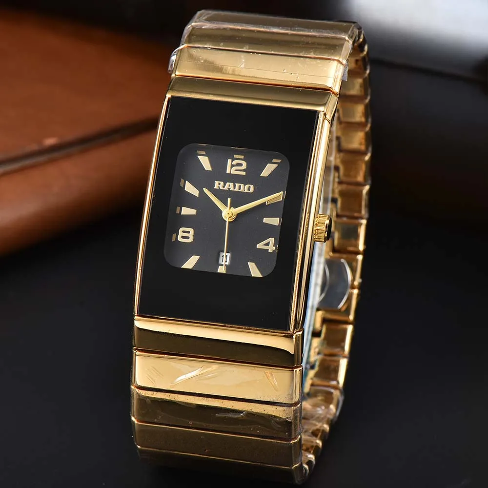 

Luxury Rado Original Brand Watches for Mens Women Square Automatic Date Male Ladies Watch High Quality Sport AAA Quartz Clocks