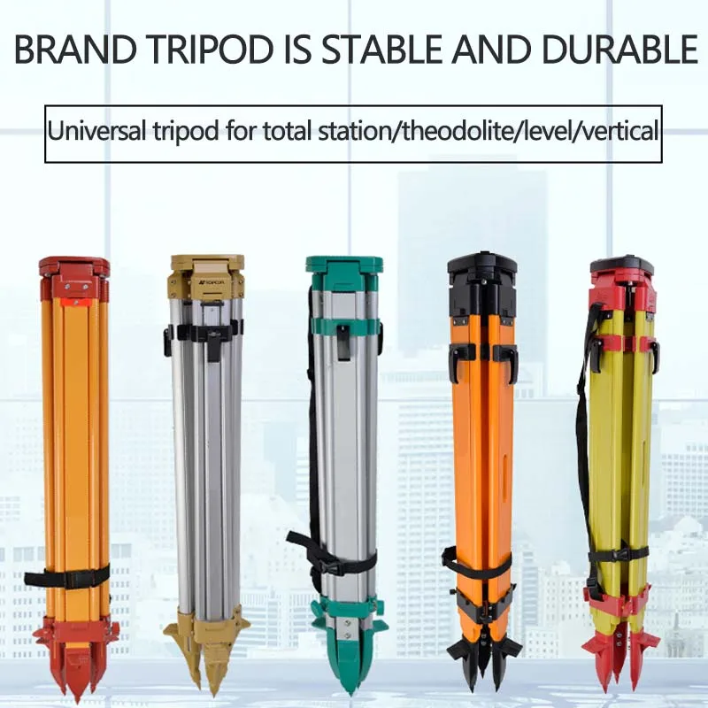 

Tripod Aluminum Alloy Solid Wood Level Gauge Theodolite Total Station Surveying And Mapping Support Tool Accessories