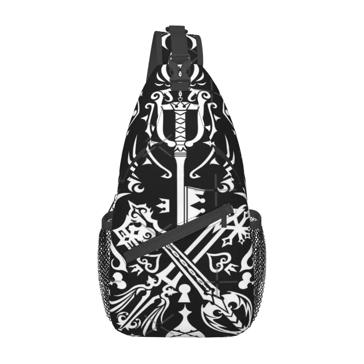 Kingdom Hearts Black Chest Bag Fashionable Large capacity Gift Cross chest bag Customizable
Kingdom Hearts Black Chest Bag Fashionable Large capacity Gift Cross chest bag Customizable