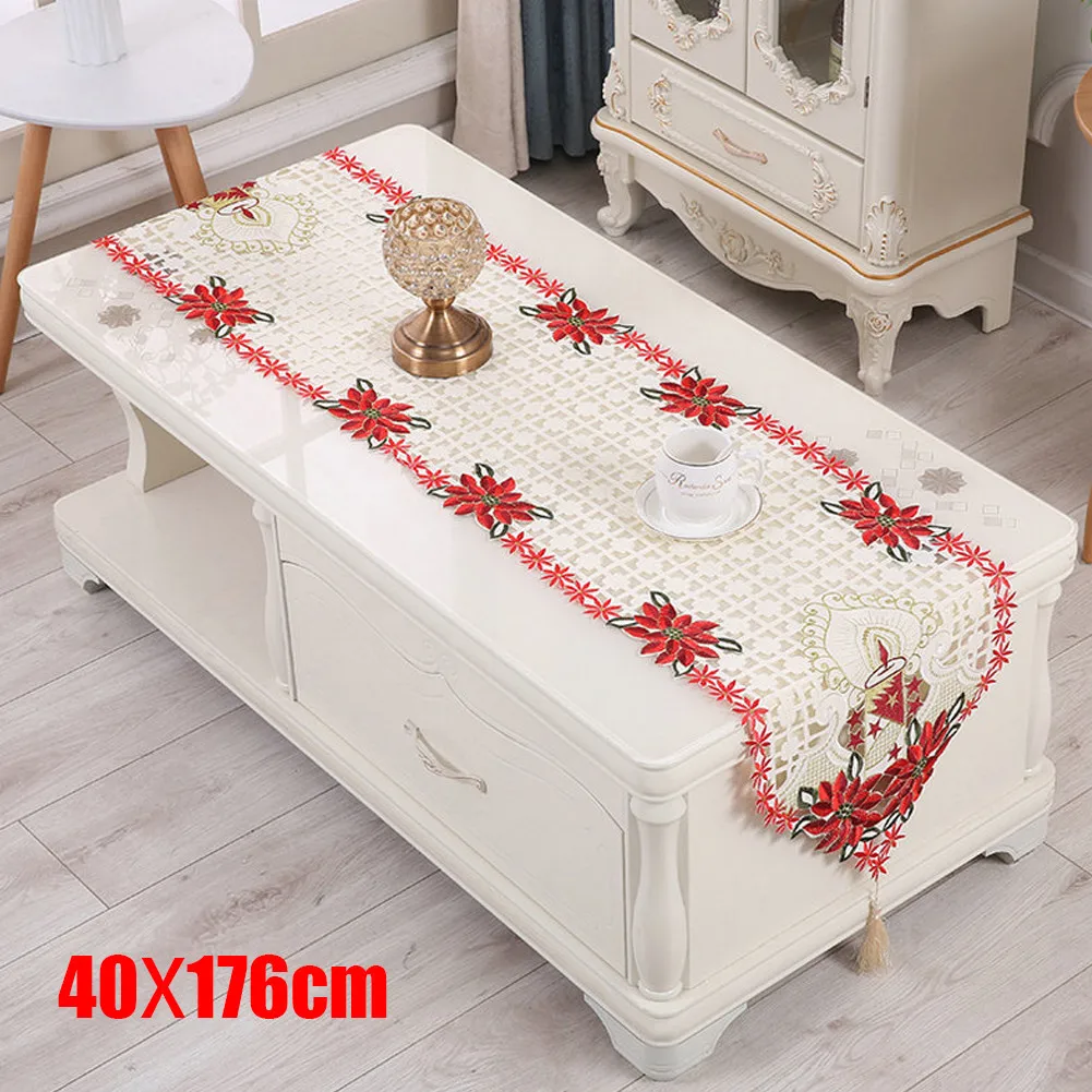 

Christmas Tablecloth Rectangular/round Tablecloths Embroidered Table Cloth New Year Party Wedding Decoration Dinner Table Cover