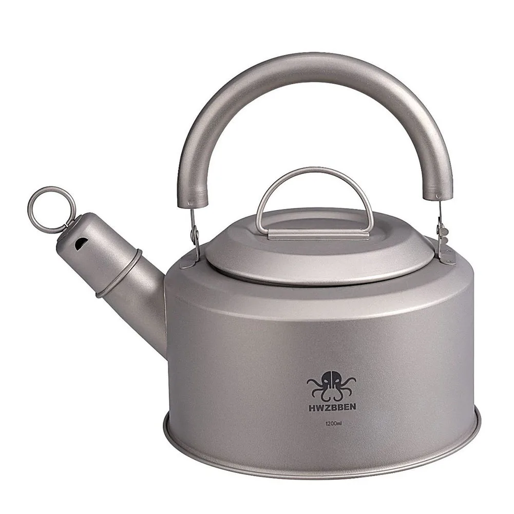 1pc 1.2L Titanium Whistling Tea Kettle With Warning Buzzer Outdoor Camping Hiking Cookware Supplies For Boiling Water Coffee
1pc 1.2L Titanium Whistling Tea Kettle With Warning Buzzer Outdoor Camping Hiking Cookware Supplies For Boiling Water Coffee