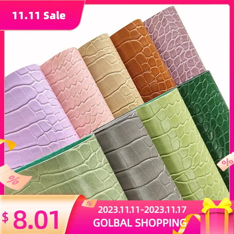 30x135cm New Pure Alligator Embossed Faux Leather Sheets Color Series PU Fabric for Earrings Sewing Shoes Handbags DIY projects
30x135cm New Pure Alligator Embossed Faux Leather Sheets Color Series PU Fabric for Earrings Sewing Shoes Handbags DIY projects