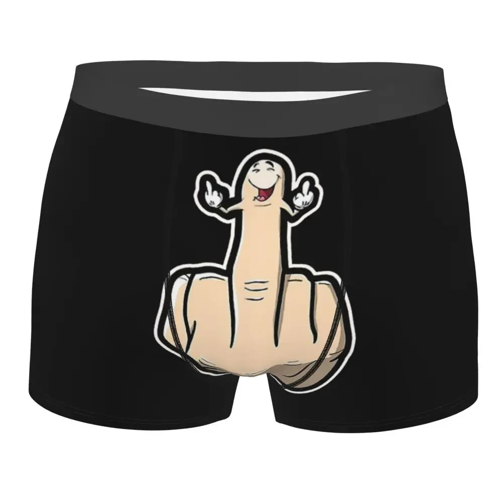 

Hand Gesture Design Middle Finger Shows Middle Fingers Underpants Panties Male Underwear Comfortable Shorts Boxer Briefs