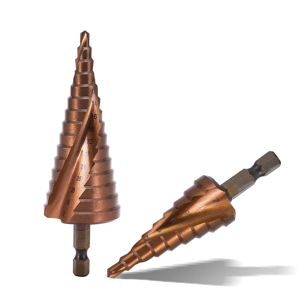 HSS-CO High Speed Steel Cone Metal Drill Bit Tool Hole Cutter for Stainless Steel M35 5% Cobalt Step Drill Bit 3-12 4-22 6-24 mm
HSS-CO High Speed Steel Cone Metal Drill Bit Tool Hole Cutter for Stainless Steel M35 5% Cobalt Step Drill Bit 3-12 4-22 6-24 mm