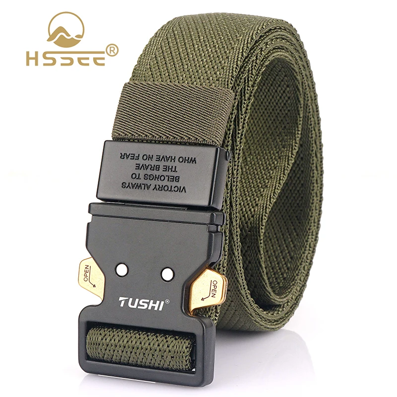 HSSEE Soft Men's Elastic Belt Alloy Metal Quick Release Buckle Tactical Outdoor Belt 35mm Casual Jeans Waistband Girdle for Male
HSSEE Soft Men's Elastic Belt Alloy Metal Quick Release Buckle Tactical Outdoor Belt 35mm Casual Jeans Waistband Girdle for Male