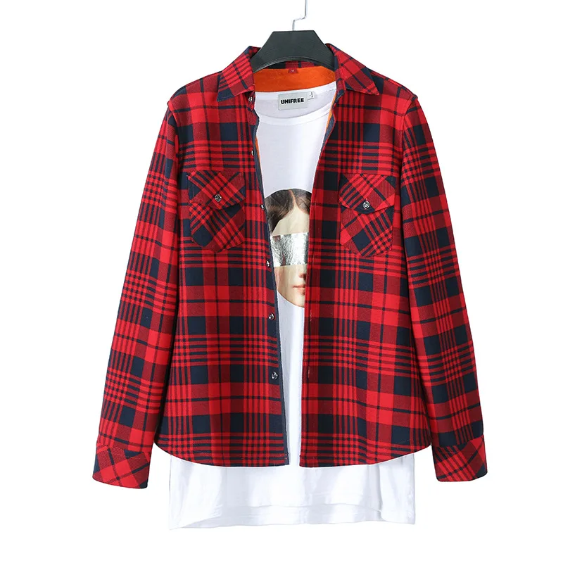 Women Fleece Shirt 4XL Thick Velvet Blusas Long-sleeved Women's Plaid Shirt Flannel Blouses Feminina Chemise Femme Camisas Tops
Women Fleece Shirt 4XL Thick Velvet Blusas Long-sleeved Women's Plaid Shirt Flannel Blouses Feminina Chemise Femme Camisas Tops
