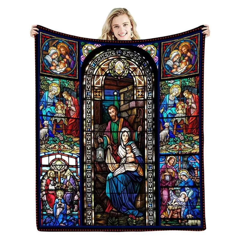 Jesus Throw Blanket Christmas Christian Scripture Blanket 39X59in Religious Faith Blanket Snuggly Soft and Cozy Catholic Gift 
Jesus Throw Blanket Christmas Christian Scripture Blanket 39X59in Religious Faith Blanket Snuggly Soft and Cozy Catholic Gift