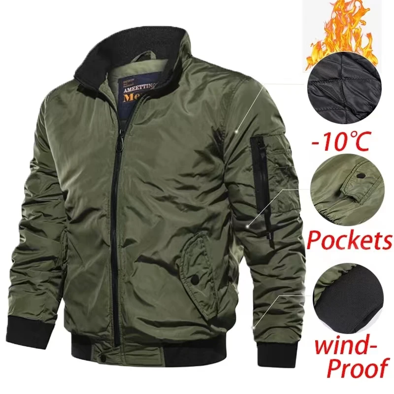 Autumn Winter Military Tactical Jacket Men Bomber Jacket Cotton Warm Army Zipper Casual Loose Stand Collar Outerwear Korean
Autumn Winter Military Tactical Jacket Men Bomber Jacket Cotton Warm Army Zipper Casual Loose Stand Collar Outerwear Korean