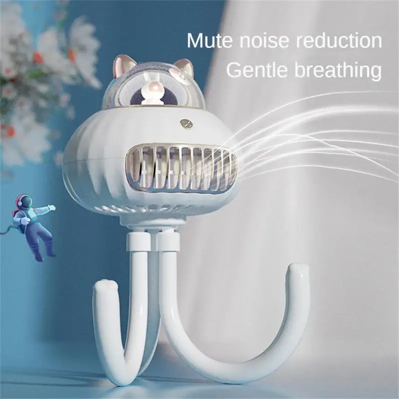 

Octopus Winding Fan Children With Atmosphere Starry Light 120 Degree Rotation Mute Noise Reduction Standing Type-c Leadless