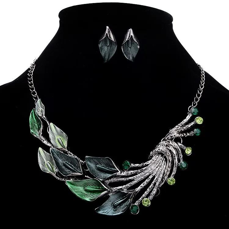 Green Purple Black Leaf Necklace Earring Sets Enamel Cocktail Statement Crystal Jewelry Set Fashion Green Leaves Nickel Free 7 Mallzona S2916d04361614d26822074cd5c3ada7eZ Green Purple Black Leaf Necklace Earring Sets Enamel Cocktail Statement Crystal Jewelry Set Fashion Green Leaves Nickel Free Mallzona