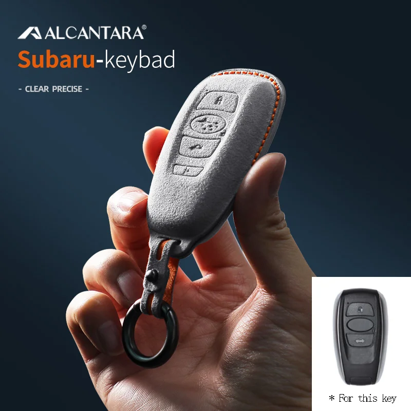 

For Subaru BRZ Forester Legacy Outback WRX WRX STI Impreza XV Crosstrek Alcantara Car Key Case Shell Keychain for Subaru