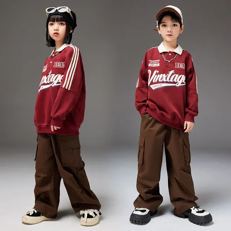 

Kids Sport Sets Boys Girls Teen Streetwear Polo Shirts Cargo Pants Tracksuits Children Spring Autumn Clothes Sweatshirts Pants