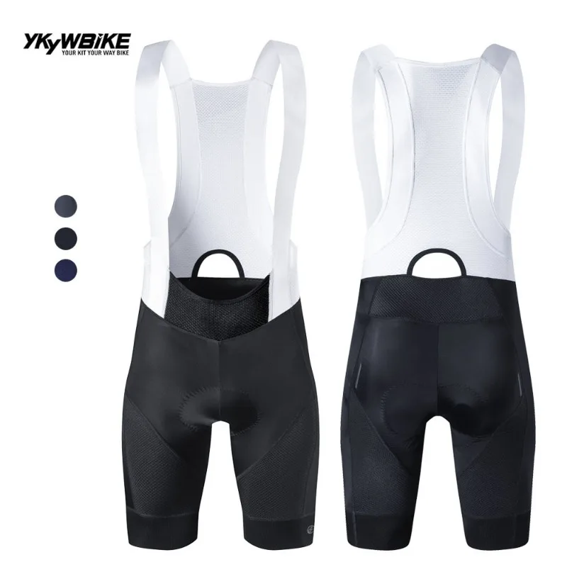 

YKYWBIKE 2024 New Summer Men's Cycling Pants Hollow Back Strap Solid Color Breathable Sweat-absorbing Bicycle Mountain Bike
