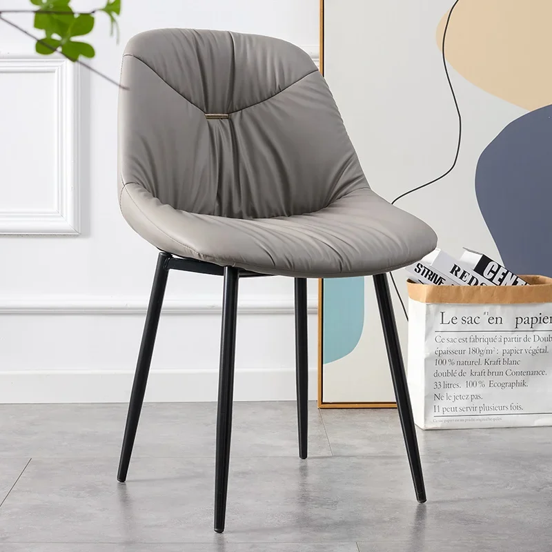 

Черные металлические ножки, обеденные стулья, современные роскошные минималистичные обеденные стулья для спальни, удобные итальянские Sedie Home Decor GXR46XP
