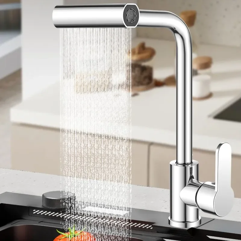 

Смеситель для кухни «Водопад», искусственный, спринклер для дождевой воды, раковина для ванной комнаты, смеситель для раковины, четыре режима, установка на раковину