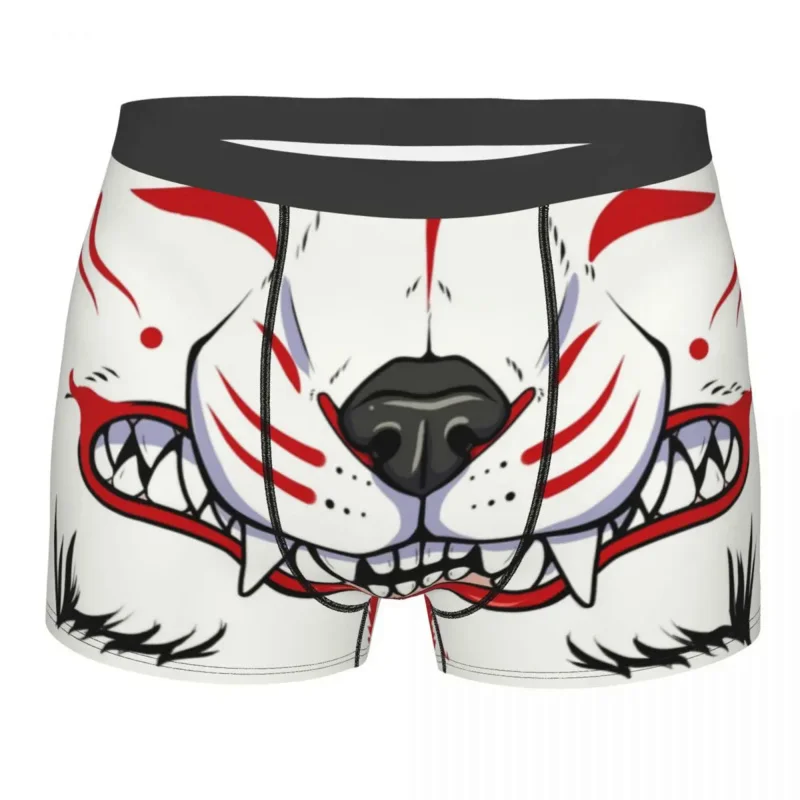 

Novelty Oni Demon Kitsune Grin Boxers Shorts Panties Men's Underpants Stretch Fox Aunumart Japanese Briefs Underwear