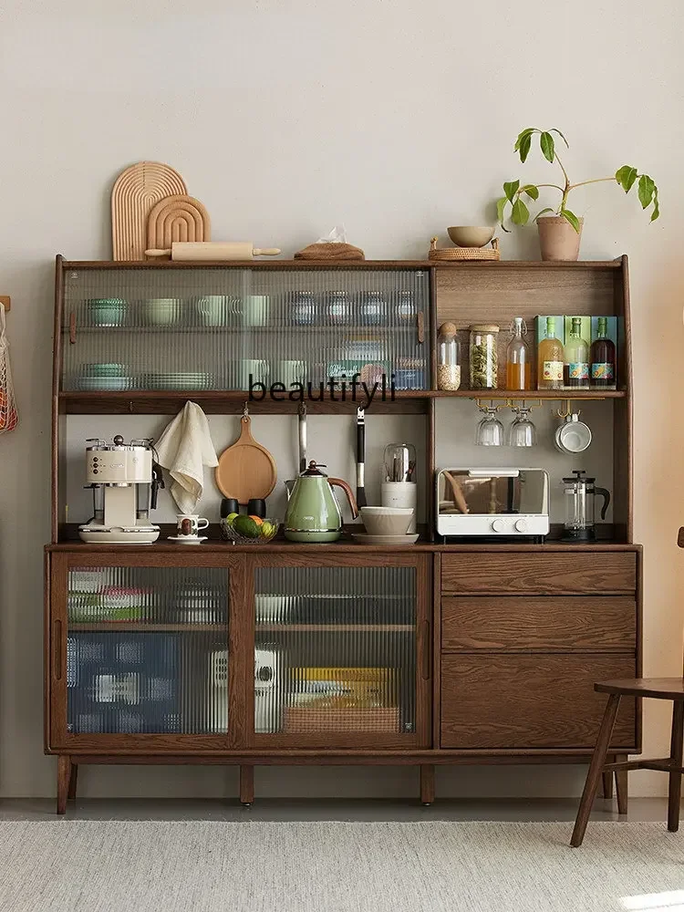 Solid Wood Sideboard Cabinet Nordic Oak Black Walnut Color Locker Simple Restaurant Cabinet
Solid Wood Sideboard Cabinet Nordic Oak Black Walnut Color Locker Simple Restaurant Cabinet